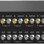 1U Rack-Mount 8-Channel 3G-SDI Fiber Converter | 1080p@60Hz Uncompressed Transmission | CWDM & Loop Out | Single LC Fiber Extender Up to 20KM