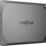 Crucial X9 Pro 2TB Portable SSD, Up to 1050MB/s Read & Write, 3.2 USB-C, External Solid State Drive, Durable Storage for PC & Mac, for Content Creators & Videogaphers, Silver – ‎CT2000X9PROSSD902