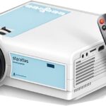Mini Projector ,5G Wifi Bluetooth Projector,Staratlas 12000L Native 1920*1080 P Video Projector, Outdoor Projector , Home Theater Compatible with HDMI/USB ,for Portable Movie Video (White)