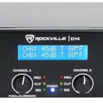 Rockville D14 7000w Peak/2000w RMS Class-D 2 Channel Amplifier, 1.5U Rack-Mount, LCD Display, Cooling Fans, Built-in Crossover, for DJs and Live Sound
