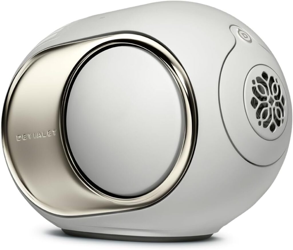 Devialet – Phantom Ultimate 98 dB – Light Pearl – Zero Distortion – High-Resolution Audio Processing – Multiroom Sync. – Home Audio Speaker