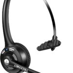 TECKNET Bluetooth Headset, Wireless Headset with Noise Canceling Microphone for Trucker, On-Ear Bluetooth Headphone with Mute Mic for Work