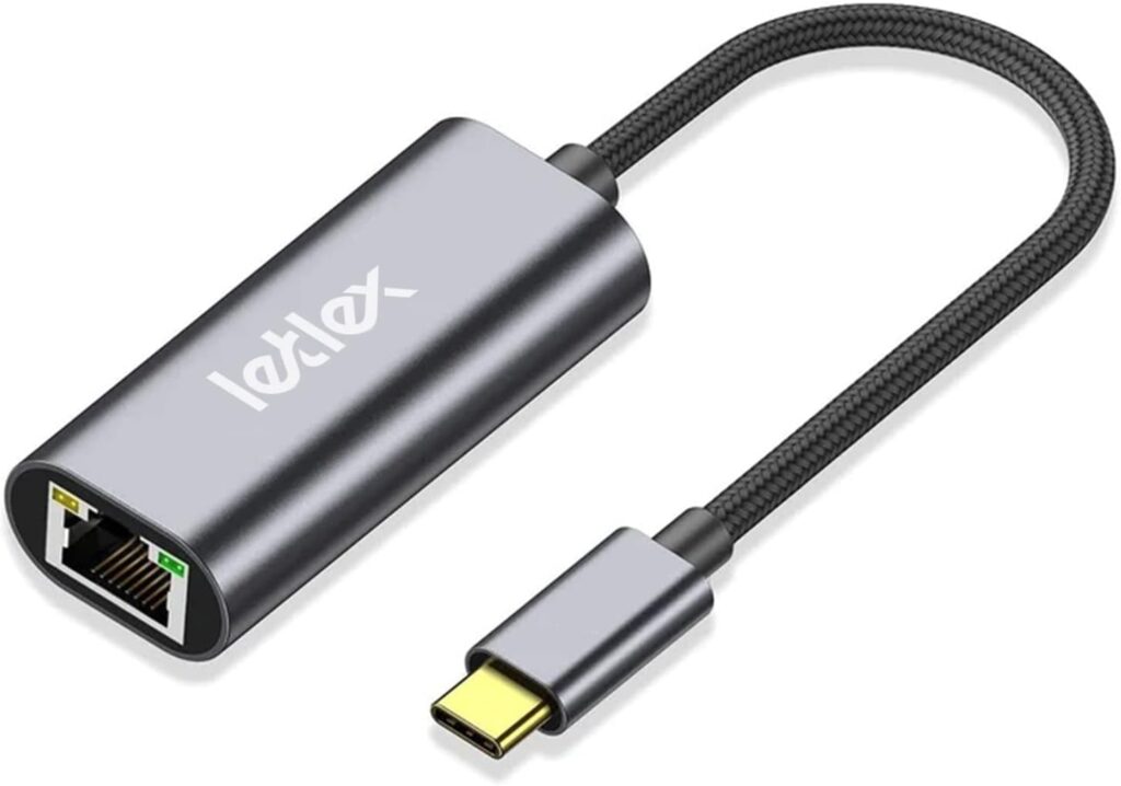 USB C to Ethernet Adapter, 1000 Mbps USB-C Gigabit Ethernet Adapter Compatible with MacBook Pro and Air for Thunderbolt 3 USB 4, Ethernet to Type C USBC Adapters for Mac Windows Android