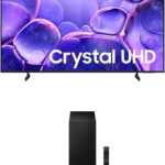 Bundle of Samsung 58-Inch Class Crystal UHD U8000F 4K Smart TV (2025 Model) Endless Free Content, Crystal Processor 4K, + Samsung Q-Series Soundbar HW Q600F 3.1.2 ch Subwoofer (2025 Model)