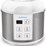 Buffalo Classic Rice Cooker with Clad Stainless Steel Inner Pot – Electric Rice Cooker for White/Brown Rice, Grain – Easy-to-clean, Non-Toxic & Non-Stick, Auto Warmer (5 Cup)