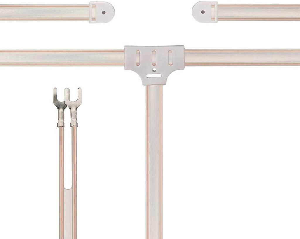 Bingfu FM Dipole Antenna 300 Ohm with 2 Pin Bare Wire Twin Lead for Indoor Digital HD Radio Table Top FM Radio AV Audio Video Home Theater Stereo Receiver HDTV TV Tuner