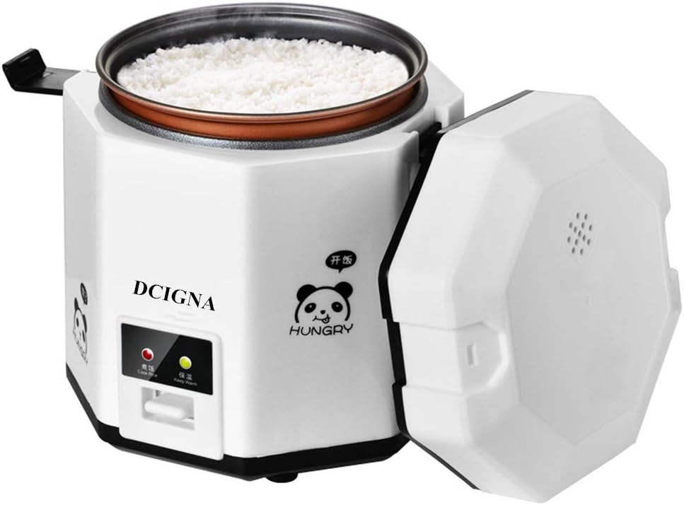 1.2L Mini Rice Cooker, Electric Lunch Box, Travel, Small, Removable Non-stick Pot, Keep Warm Function, Suitable For 1-2 People – For Cooking Soup, Rice, Stews, Grains & Oatmeal