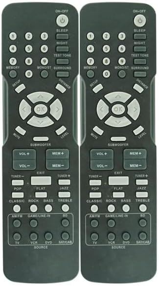 HCDZ Replacement Remote Control for RCA RCR192AB2 RT2781H RT2780R RT2910 RT2911 5.1 Channel Home Theater System,Set for 2