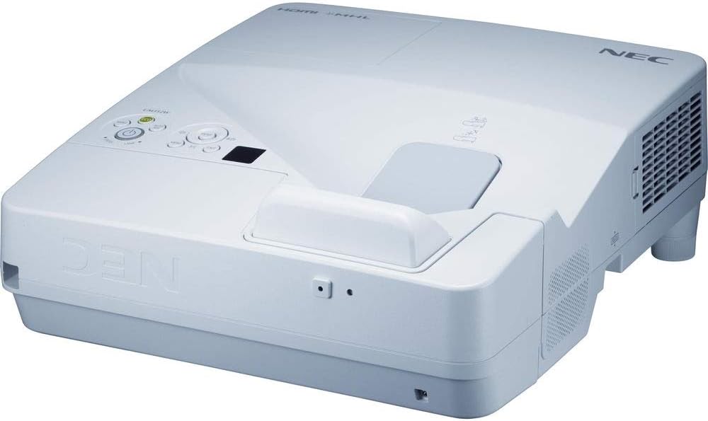 NEC NP-UM352W WXGA, LCD, 3500 Lumen Ultra Short Throw Interactive Projector W/20W Speaker, Built-in Interactive Camera, Closed CAPTIONING and RJ-45