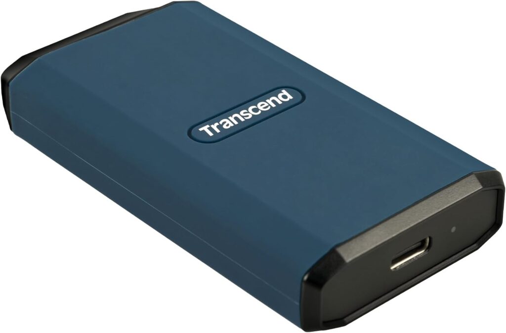 Transcend 1TB External SSD, Up to 2000MB/s, Supports Apple 4K 60fps ProRes, USB Hard Drive for iPhone15,16/iPad/Mac/Tablets/PS5/Windows/Android, IPX5 Water-Resistant USB 3.2 Gen2 (20Gbps) Portable SSD
