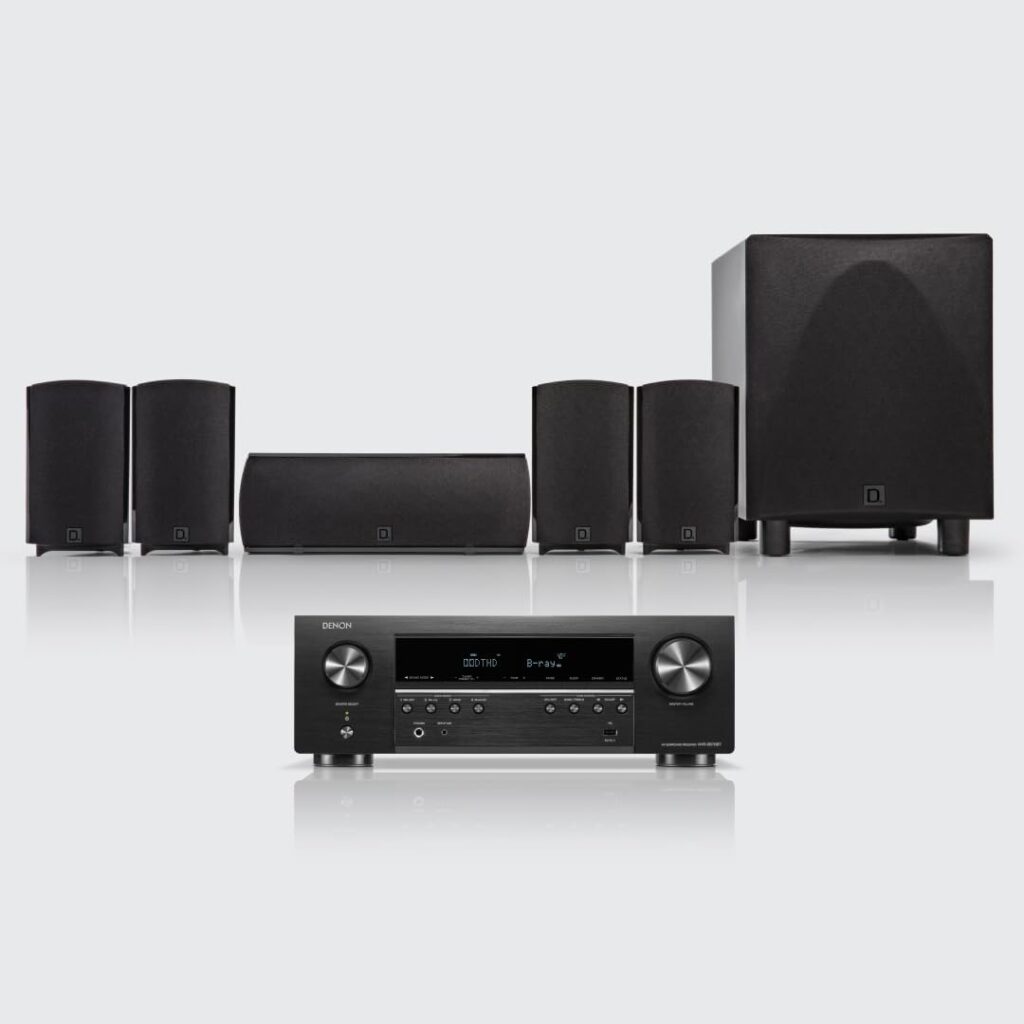 Definitive Technology ProCinema 6D 5.1 Channel Home Theater System with Denon AVR-S570BT AV Receiver Bundle (Renewed)