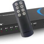 OREI 4-Port eARC 8K Audio Extractor 4×1 Switch for Monitors TVs, Extract Dolby Atmos to Convert Sound bar 4K @ 120hz 18G ARC HDCP 2.3 Perfect for 8K Displays, CEC, Remote Control Works for Sonos Bose