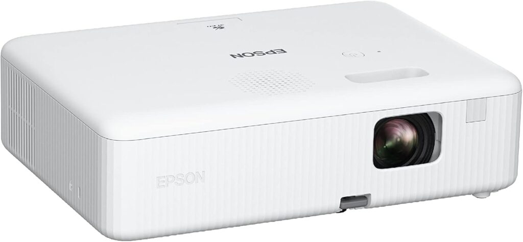 Epson EpiqVision Flex CO-W01 Portable Projector, 3-Chip 3LCD, Widescreen, 3,000 Lumens Color/White Brightness, 5 W Speaker, 300-Inch Home Entertainment and Work, Streaming Ready