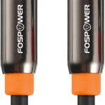 FosPower Digital Audio Coaxial Cable [24K Gold Plated Connectors] Premium S/PDIF RCA Male to RCA Male for Home Theater, HDTV, Subwoofer, Hi-Fi Systems – 10ft