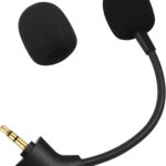 Mic Replacement Boom Compatible with HyperX Cloud II/Core/CloudX 2nd Gen (After Produced 2021) – Straight Jack Gaming Microphone, Noise Cancelling 3.5mm Mic with Foam Cover,Black
