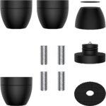 Audiocrast 4X HiFi Speaker Spikes Stand Feet Pads 30x33mm Isolation Feet, Aluminum Speaker Shock Absorber for Subwoofer Amp Turntables DAC
