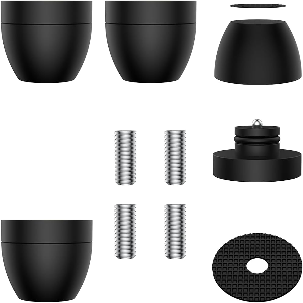 Audiocrast 4X HiFi Speaker Spikes Stand Feet Pads 30x33mm Isolation Feet, Aluminum Speaker Shock Absorber for Subwoofer Amp Turntables DAC