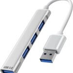 USB 3.0 Hub, 4-Port USB Hub USB Splitter USB Expander for Laptop, Xbox, Flash Drive, HDD, Console, Printer, Camera, Keyborad, Mouse and More
