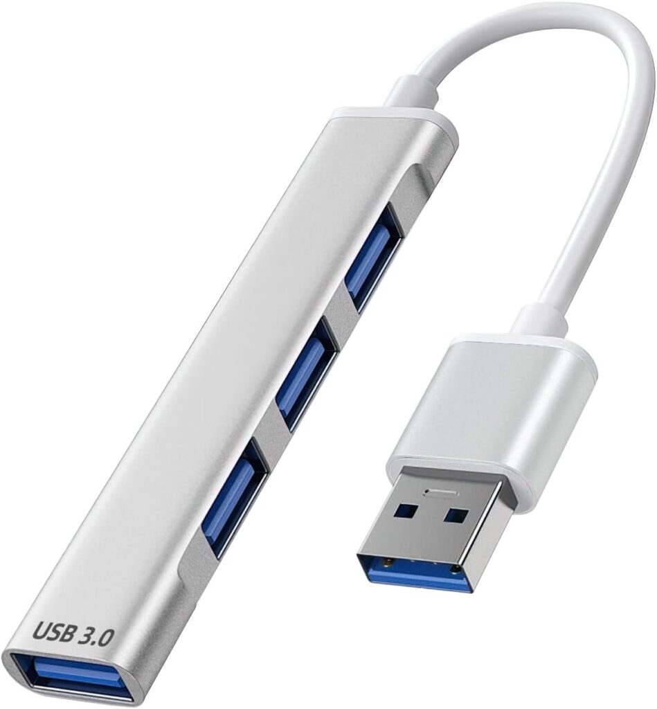 USB 3.0 Hub, 4-Port USB Hub USB Splitter USB Expander for Laptop, Xbox, Flash Drive, HDD, Console, Printer, Camera, Keyborad, Mouse and More
