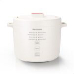 Narcissus 3.5-Cup Rice Cooker for 1-3 People, Multifunctional for Rice, Oatmeal, Quinoa – Slow Cook, Steam, Cook Rice & Steam Dish Together, Rice White