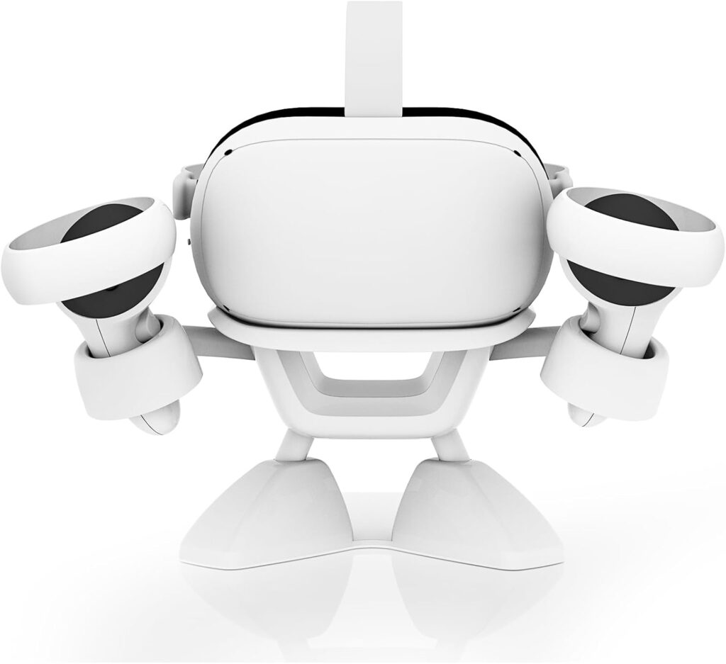 Nargos Stand for Meta Quest 2/ Oculus Quest 3, VR Stand Headset Display Holder Storage Accessories, Organizer Headsets & Touch Controllers