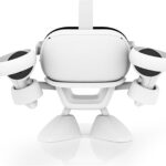 Nargos Stand for Meta Quest 2/ Oculus Quest 3, VR Stand Headset Display Holder Storage Accessories, Organizer Headsets & Touch Controllers