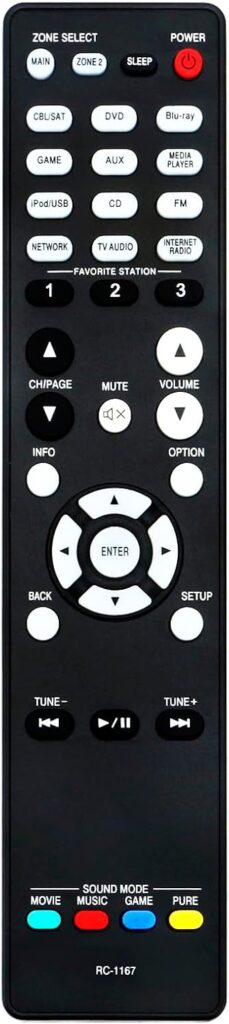 RC-1167 Replaced Remote fit for Denon AVR-1913 AVR1913 AVR-2113CI AVR-2313CI AVR2113CI AVR2313CI Home Theater AV Receiver