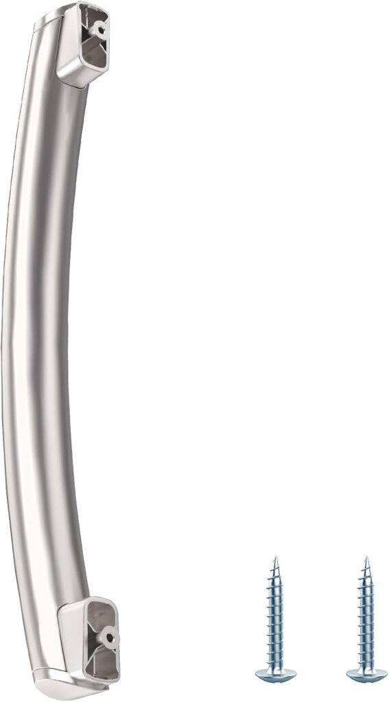 Upgraded WB15X20993 Microwave Door Handle Compatible with GE Microwave Handle Replacement, Stainless Steel GE JVM3150RF1SS Door Handle Parts JNM3151RF1SS, JVM3150SF1SS AP5790529 PS8754187