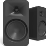 Kanto ORA4 140W Powered Reference Speakers with Bluetooth 5.0 and USB-C Input | 4” Woofers with Deep Bass Extension | Bi-Amplified | 80 Hz Automatic Crossover | Reference Quality Sound | Pair | Black