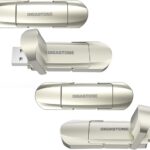 Gigastone Duo Pro Flip USB-A+C 256GB (4-Pack) Dual External Portable SSD 500MB/s Supports Apple 4K 60fps ProRes HDR Video Recording USB3.2 Gen 2 for iPhone 16 PS5 Mac iPad Laptop Android