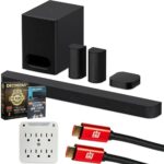 Sony HTS60 BRAVIA Theater System 6, 5.1ch with Subwoofer Bundle with CPS Exclusive 26 Month Protection, 2X HDMI Cables, Surge Adapter & Deco Gear Complete Home Theater Beginner’s Guidebook