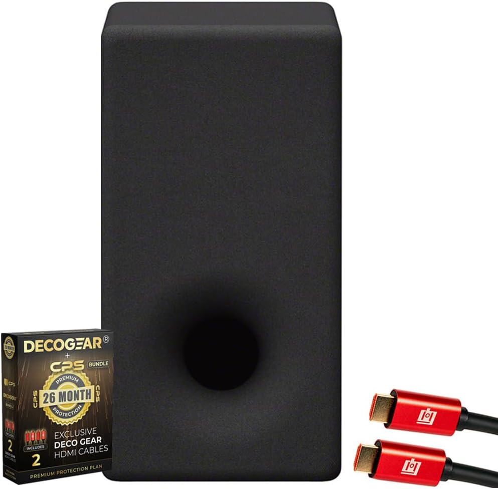 Sony SA-SW3 6.3″ Wireless Subwoofer for HT-A9/A7000 Soundbars Bundle with 2X 4K HDMI 2.0 Cable & Deco Gear CPS Exclusive 26 Month Protection Pack (BEACH-CPS-26500)