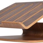 SAMDI Wood Laptop Stand for Desk,Laptop Holder Stand,Wooden Cooling Computer Holder,Suitable for Most laptops Heat Dissipation Shelf (Walnut)