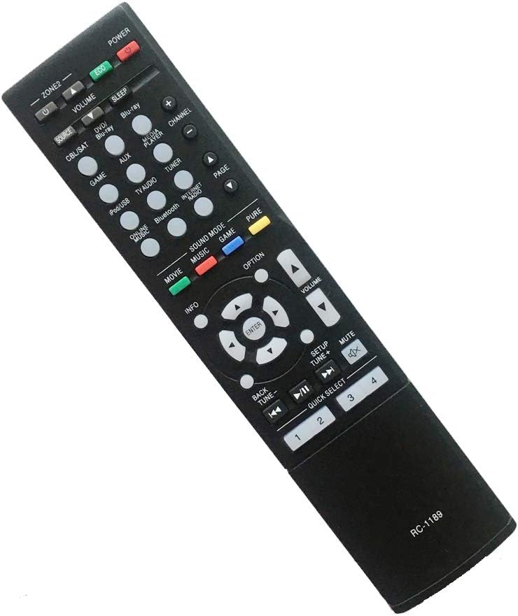 Replacement Remote Control Fit for DENON RC-1189 RC1189 AVRS700W AVRX520BT AVRS510BT RC1168 AVR-S700W AVR-X520BT AVR-S510BT for AV A/V Home Theater Receiver System