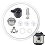 10Pcs Replacement Parts for Instant Pot IP-DUO50 IP-DUO60 Duo/Duo Plus 5&6QT Quart, Upgrade Steam Release Valve Lid Replacement for Instapot, Pressure Valve Float & Sealing Ring for Instant Pot