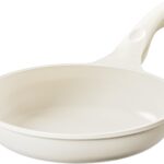 Redchef Ceramic Frying Pan, Small Nonstick Frying Pan, Non Stick Pans for Eggs & Omelets, PFOA & PFAS-Free, Fast & Even Heat, Compatible with All Cooktops, Dishwasher Safe, Beige White, 9.5″