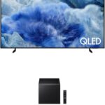 Samsung 85-Inch Class QLED Q8F 4K UHD Smart TV (2025 Model) Q4 AI Processor, 100% Color Volume with Quantum Dot, AirSlim Design Q800F 5.1.2ch Q Series Soundbar (HW-Q800F, 2025)