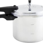 IMUSA 7 Quart Stovetop Aluminum Presure Cooker with safety valves for risk-free opening
