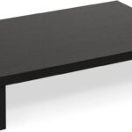 TEAMIX 14.2 inch Monitor Stand Riser, Wood Monitor Riser with Storage for Desk Small Monitor Stand TV/Screen/PC/Laptop Riser Computer Stand Desktop Shelf (Black-14.2 inch)