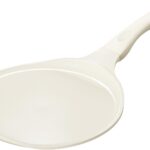 Redchef Crepe Pan Nonstick, 10 Inch Ceramic Flat Skillet Pan for Roti Dosa Tawa Comal Para Tortillas Pancake Pan for Stove Top, Induction Compatible, PFAS/PFOA/PTFE Free(Beige White)
