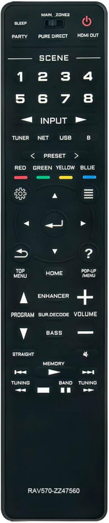 RAV570 Replace Remote Control Compatible with Yamaha AV Receiver AVENTAGE RX-A780 RX-A880 RX-V685 TSR-7850 RX-V685BL RXA780BL RXA880BL (ZZ47560)