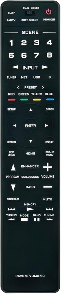 RAV576 VDM8710 Replace Remote Control Applicable for Yamaha AVENTAGE 7.2 Channel AV Receiver RX-A2A RX-A2ABL