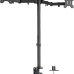 VIVO Dual Monitor Stand Up Desk Mount Extra Tall 39 inch Pole, Fully Adjustable Stand for up to 27 inch Screens, Black, STAND-V012