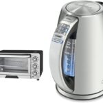 Cuisinart TOB-40N Custom Classic Toaster Oven Broiler, 17 Inch, Black & 1.7-Liter Stainless Steel Cordless Electric Kettle with 6 Preset Temperatures