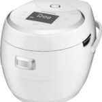 CUCKOO Micom Rice Cooker 10-Cup Uncooked / 20-Cup Cooked with Nonstick Inner Pot, Large Rice Maker with 16 Menu Options, Fuzzy Logic Technology, Auto Clean Mode, LCD Display, White (CR-1020F)