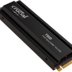 Crucial T500 2TB Gen4 NVMe M.2 Internal Gaming SSD with Heatsink, Up to 7400MB/s, PlayStation 5 Compatible + 1mo Adobe CC All Apps- CT2000T500SSD5