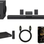 LG SQC4RKIT1 4.1 Channel Home Theatre Soundbar System, Wireless Subwoofer & Rear Speakers, Dolby Digital, Bluetooth