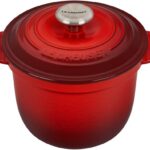 Le Creuset Enameled Cast Iron Rice Pot with Lid & Stoneware Insert, 2.25 qt., Cerise