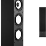 VEVOR Passive Floorstanding Speaker, 2-Way, Floor-Standing Tower Speaker with 1-Inch Tweeter, 6.5-Inch Woofer, 200W Peak, 70Hz–20kHz Frequency Response, Durable MDF Enclosure, for Home Audio, Single