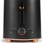 Café Express Finish 2-Slice Toaster | Extra-Wide Slots, Extra Lift for Waffles, Pastries, Texas Toast & More | 4 Pre-Set Functions, 8 Shade Options | Countertop Kitchen Essentials | Matte Black